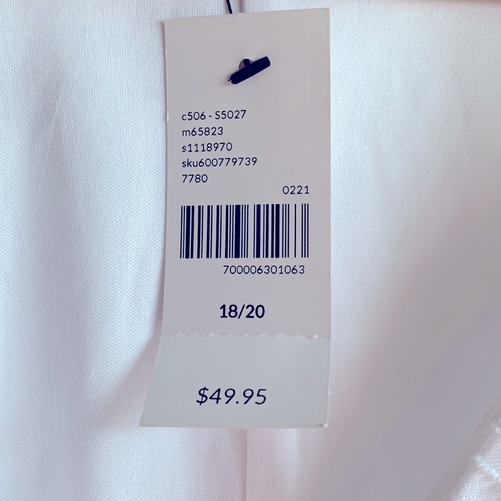 Lane Bryant Textured double layered Peplum blouse ties on shoulders .. Sz 18/20 - Picture 6 of 10